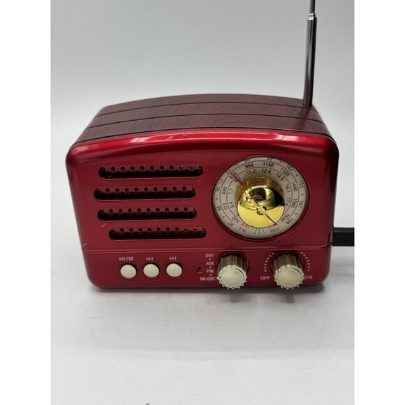 PRUNUS J-160 Small Retro Vintage Radio with Bluetooth, Portable Transistor Radio - Picture 9 of 14